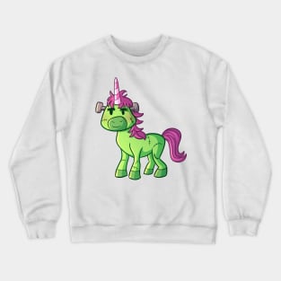 Cute Halloween Unicorn in Frankensteins Monster Costume Crewneck Sweatshirt